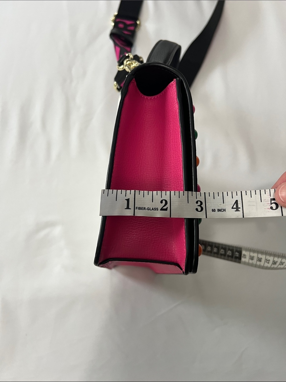 Karl Lagerfeld Paris Simone Rainbow Studded Crossbody - Picture 11 of 14